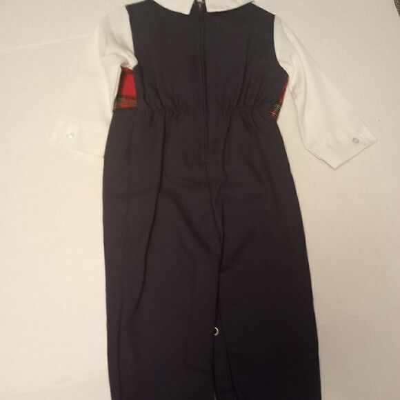 Baby boy plaid vest and bow tie outfit 12month - Picture 2 of 9